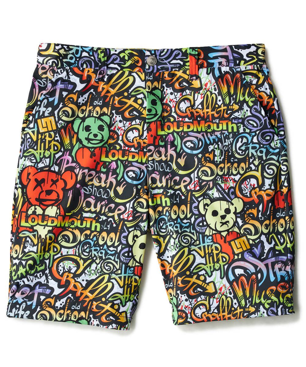 ラウドマウス　メンズ ECOベントメッシュ 柄ショートパンツ  Doodle Bears/ドゥードゥルベアーズ 765303-424