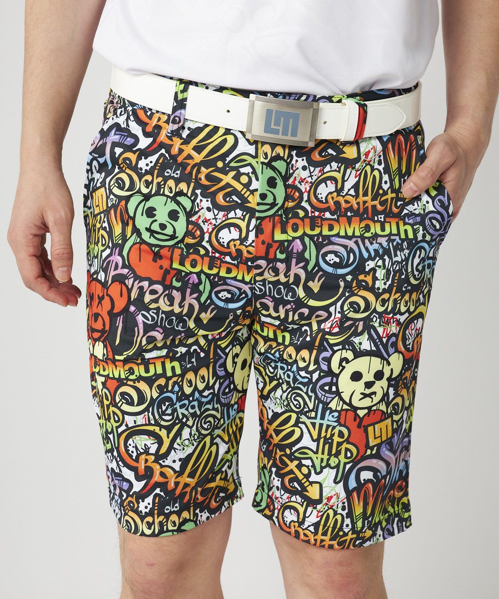 ラウドマウス　メンズ ECOベントメッシュ 柄ショートパンツ  Doodle Bears/ドゥードゥルベアーズ 765303-424