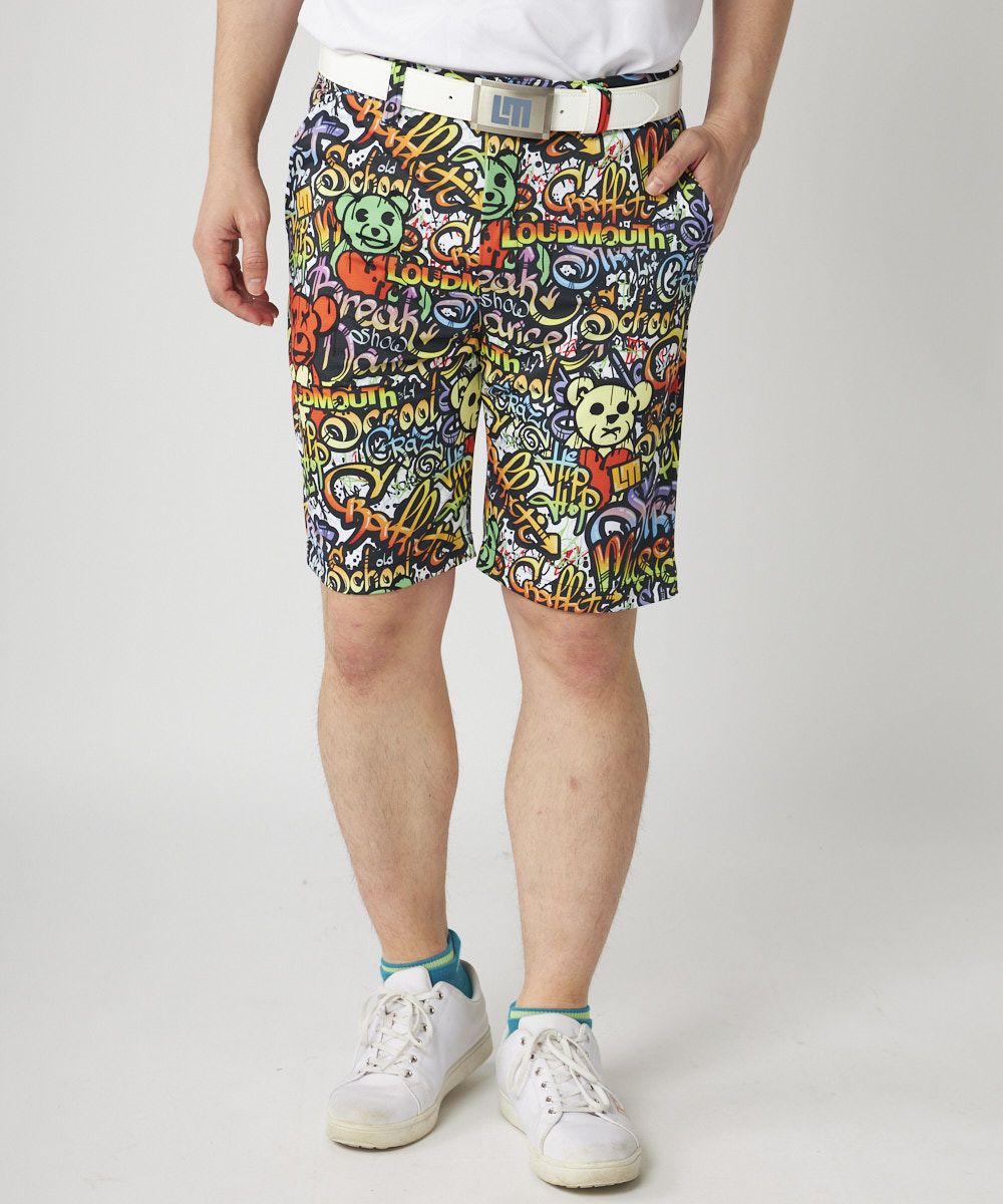 ラウドマウス　メンズ ECOベントメッシュ 柄ショートパンツ  Doodle Bears/ドゥードゥルベアーズ 765303-424