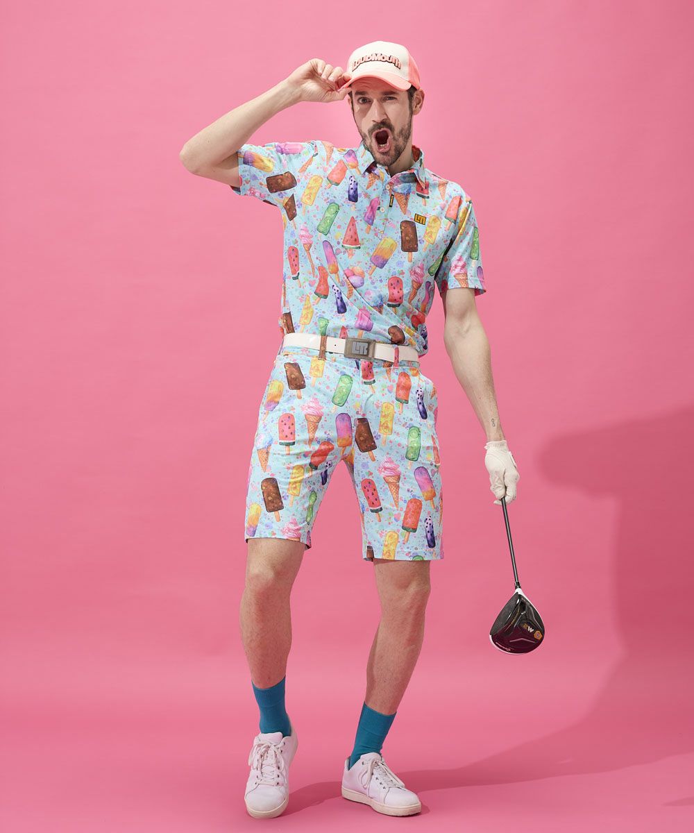 ラウドマウス　メンズ ECOベントメッシュ 柄ショートパンツ Happy Ice Cream/ハッピーアイスクリーム 765303-427