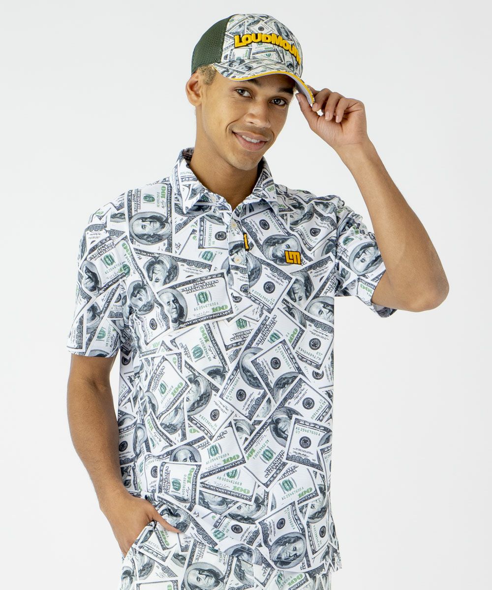 ラウドマウス　メンズ プレミアムカノコ 柄半袖シャツ Hunnids/ハニッズ 765601-136