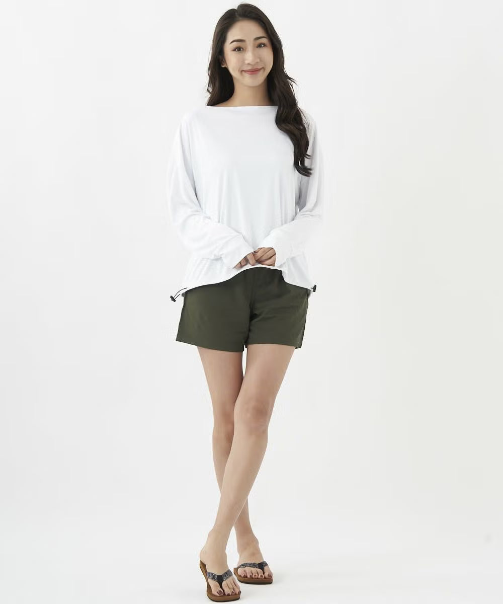 ocean pacific レディース ラッシュガード&ショートパンツ 上下セット　593800-WHT