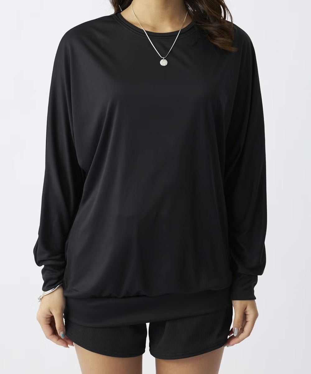 ocean pacific レディース リブ素材水着4点セット ラッシュガードロンT付き 524822-BLK