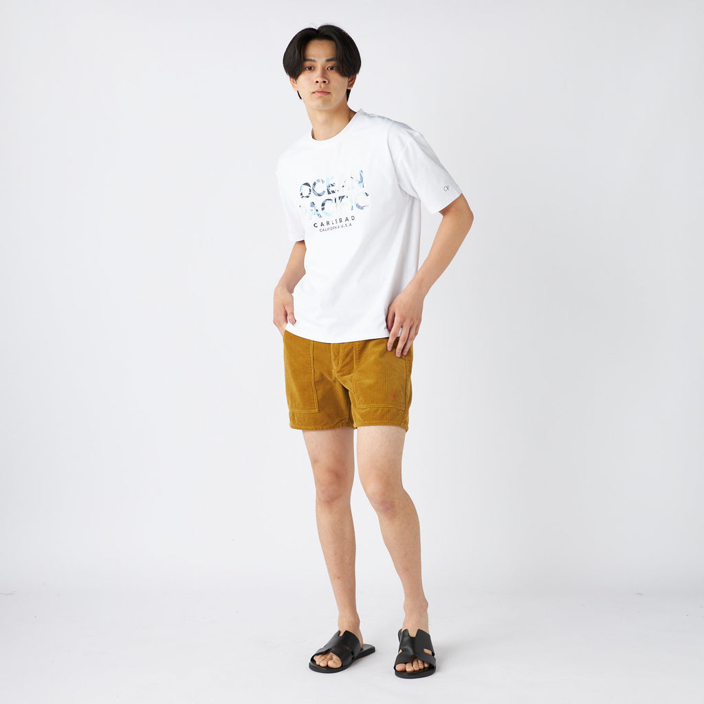 OceanPacific メンズ  日本製コーデュロイショーツ　イエロー