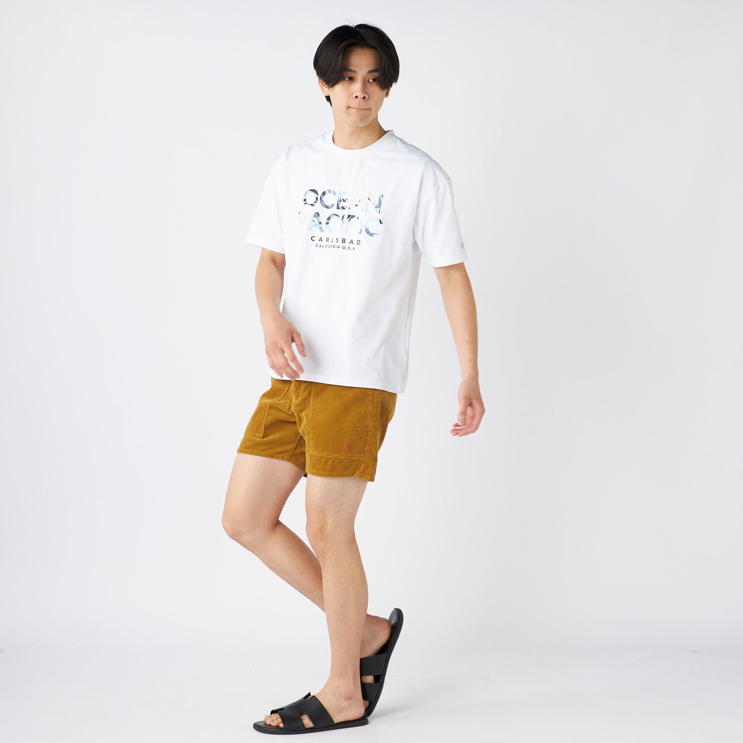 OceanPacific メンズ  日本製コーデュロイショーツ　イエロー