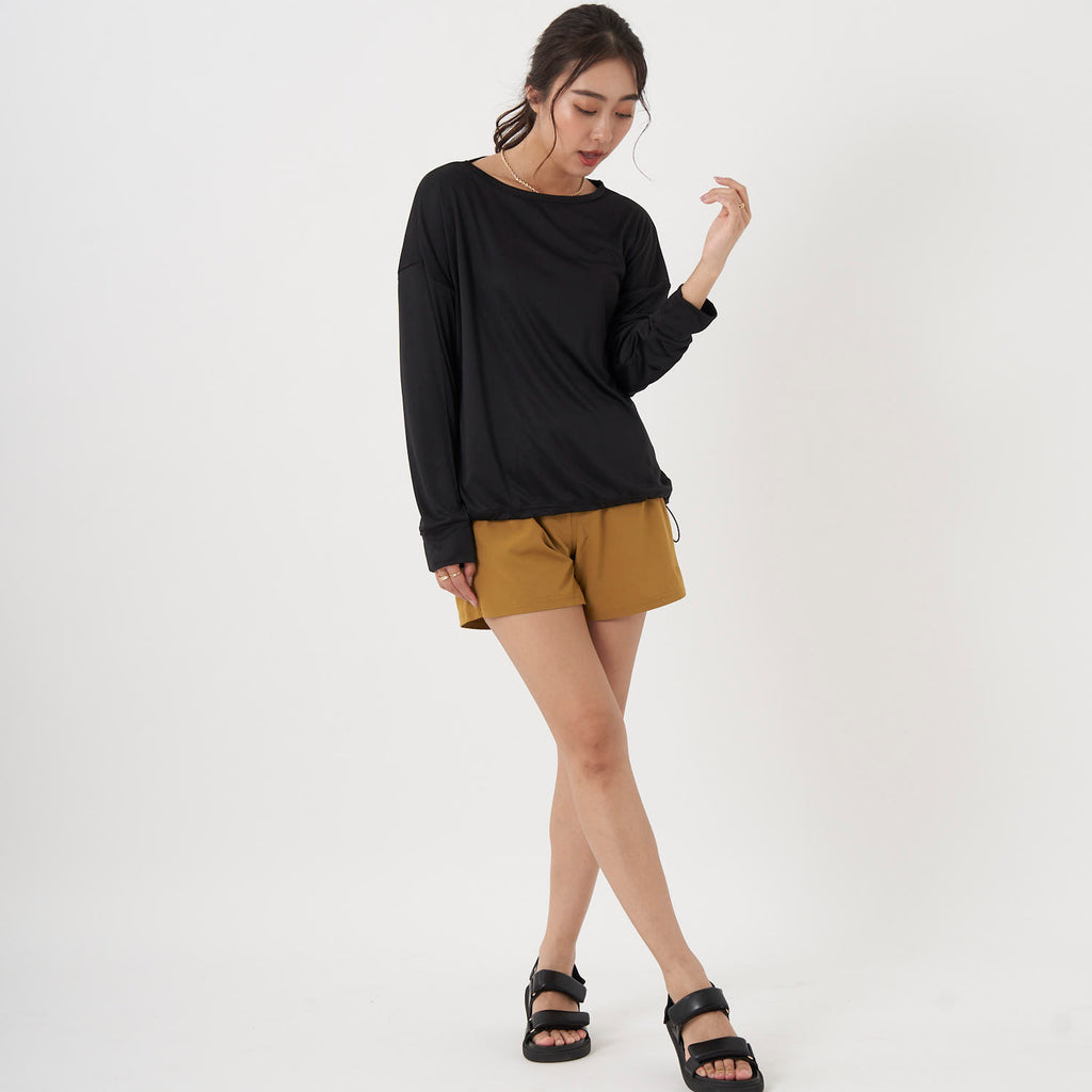 ocean pacific レディース ラッシュガード&ショートパンツ 上下セット　593800-BLK