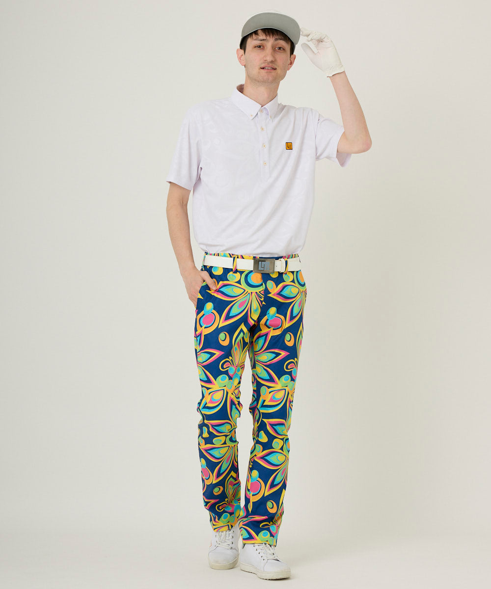 ラウドマウス　メンズ ロングパンツ ツイル素材 シャガデリックブルー UV/ストレッチ 763300-75
